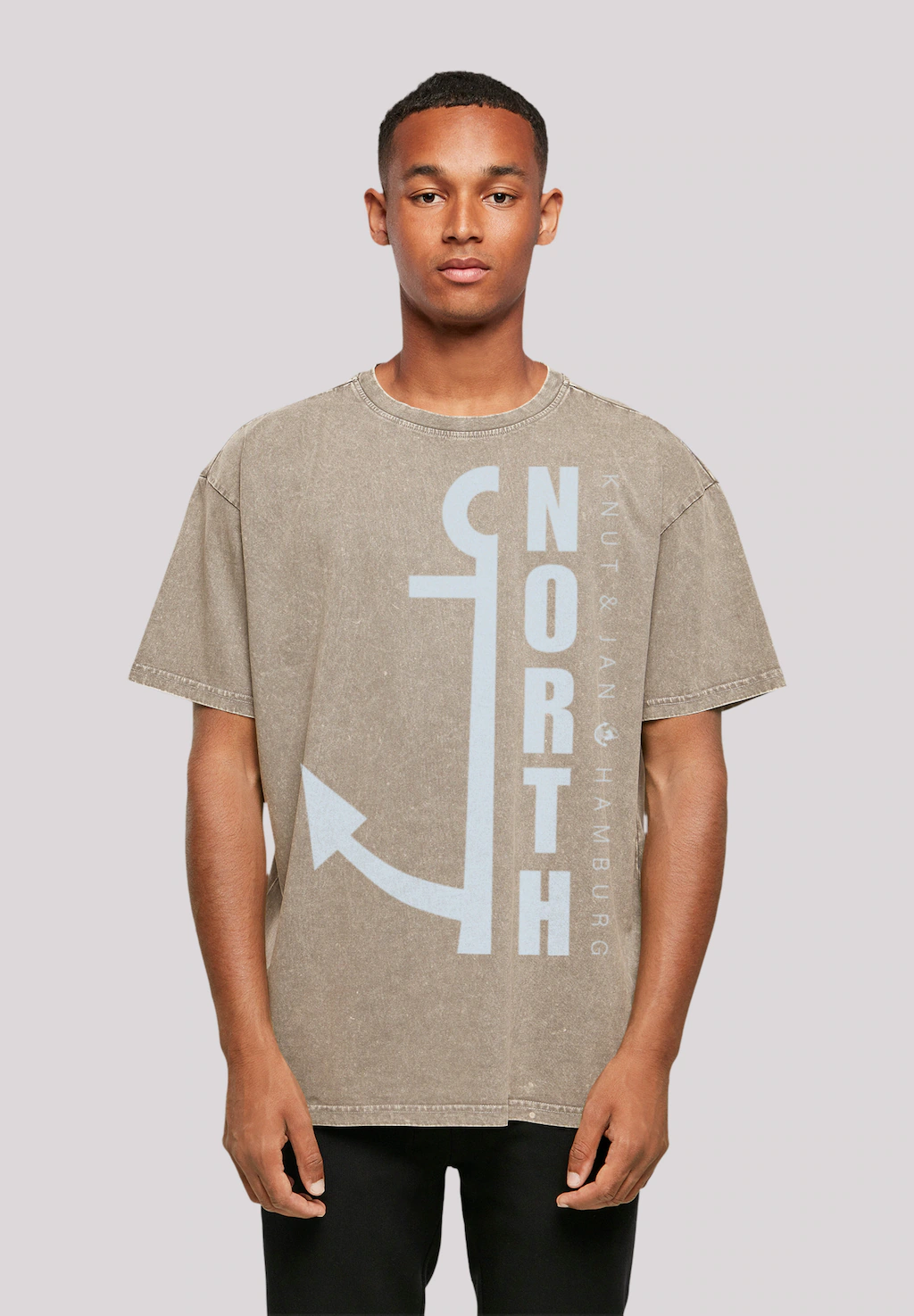 F4NT4STIC T-Shirt "North Anker Knut & Jan Hamburg Blau", Print günstig online kaufen