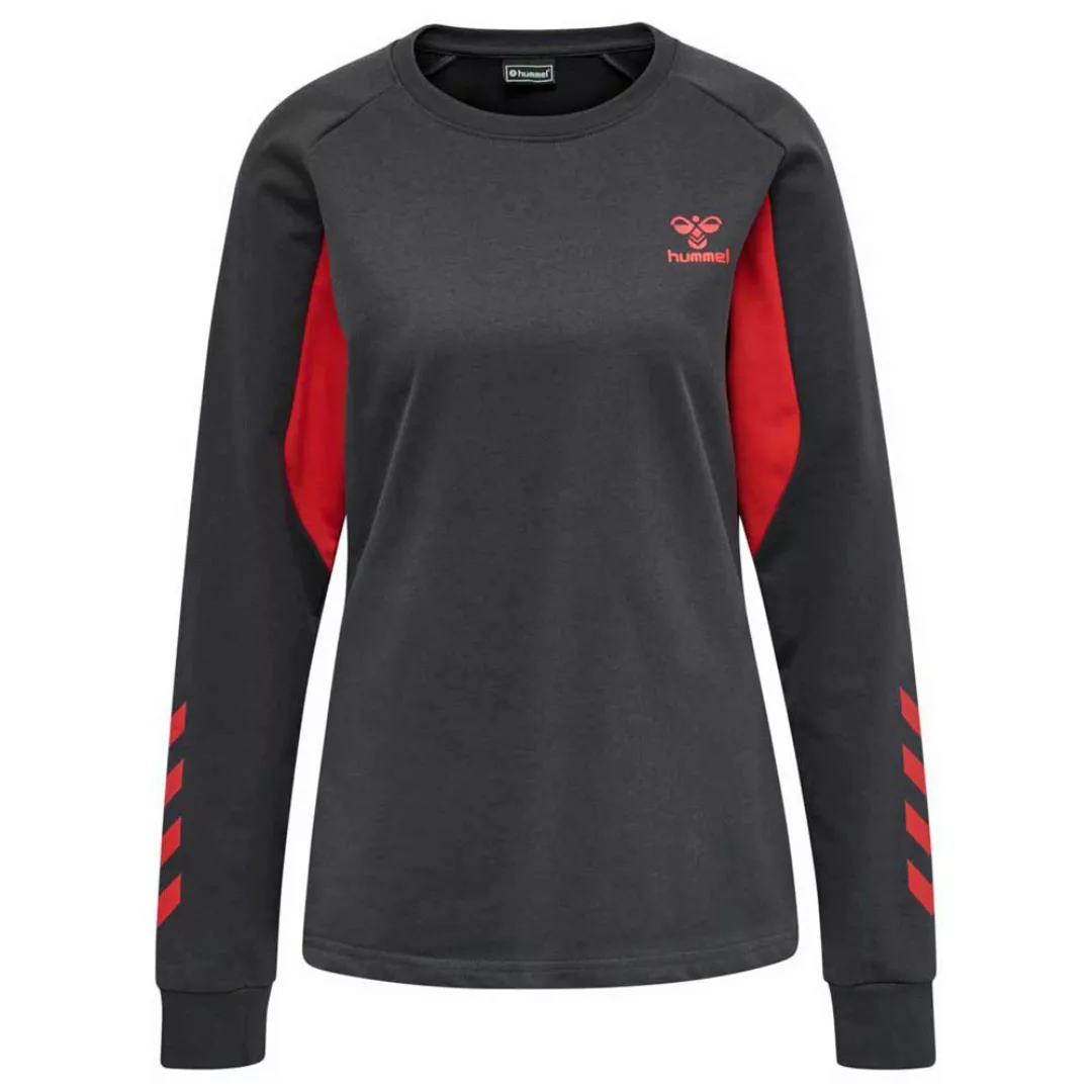 Hummel Action Cotton Sweatshirt 2XL Ebony / Flame Scarlet günstig online kaufen