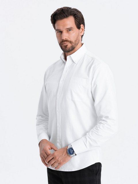 OMBRE Langarmhemd Herrenhemd aus Oxford Regular Fit günstig online kaufen
