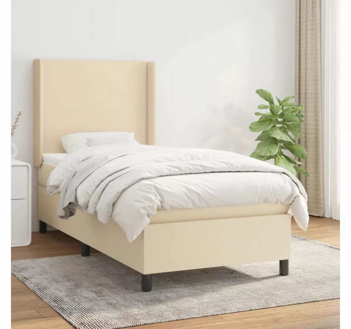 vidaXL Boxspringbett Bett Boxspringbett mit Matratze & Topper Stoff verschi günstig online kaufen