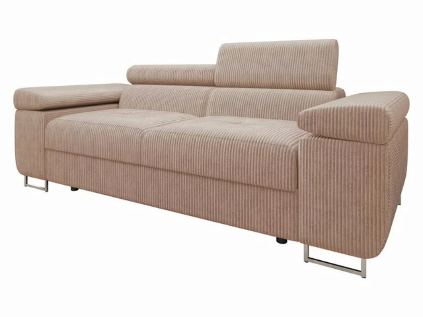 MIRJAN24 Sofa Torezio 2 Cord, Einstellbare Kopfstützen, 198x102x70-90 cm günstig online kaufen