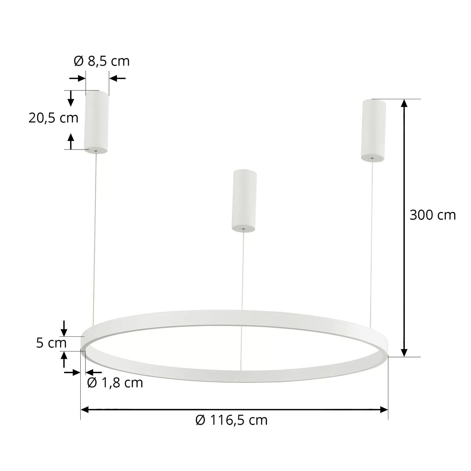 Arcchio Answin LED-Hängeleuchte 88 W weiß günstig online kaufen