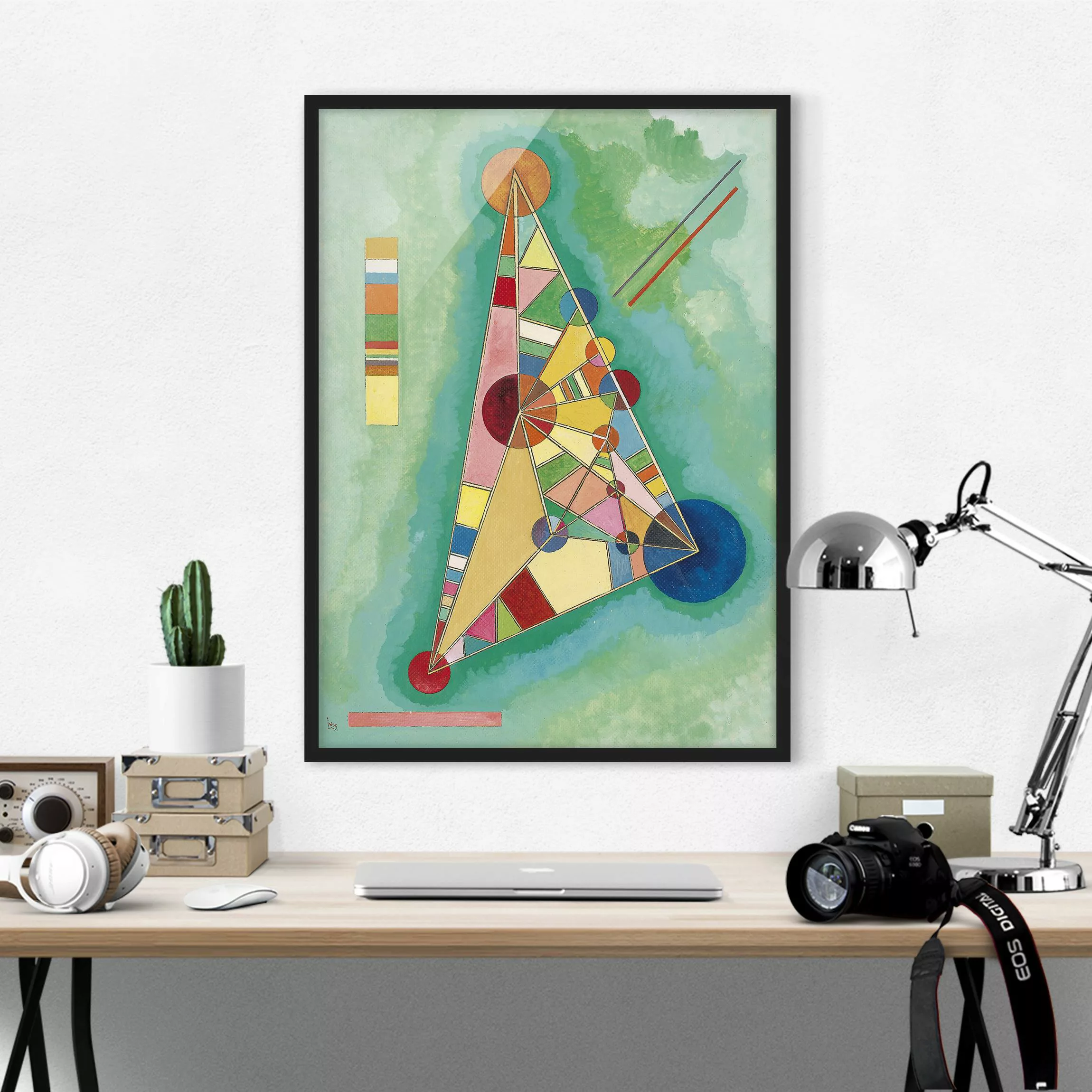 Bild mit Rahmen Kunstdruck - Hochformat Wassily Kandinsky - Dreieck günstig online kaufen