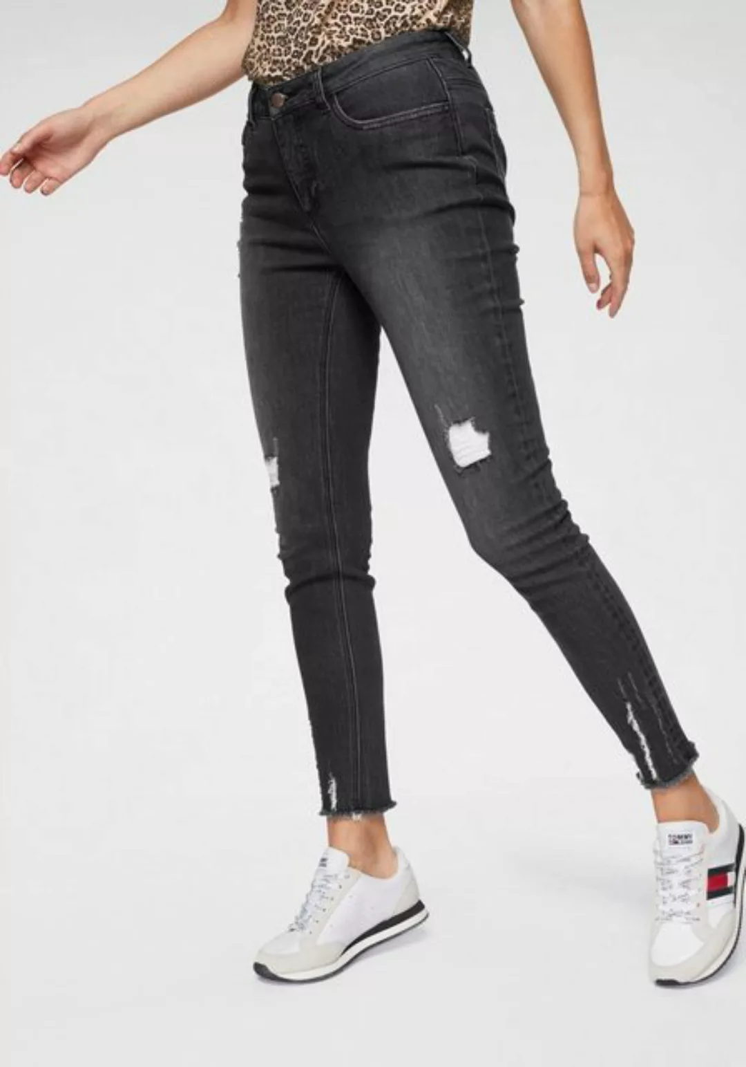 Aniston CASUAL Skinny-fit-Jeans mit Destroyed-Effekt günstig online kaufen