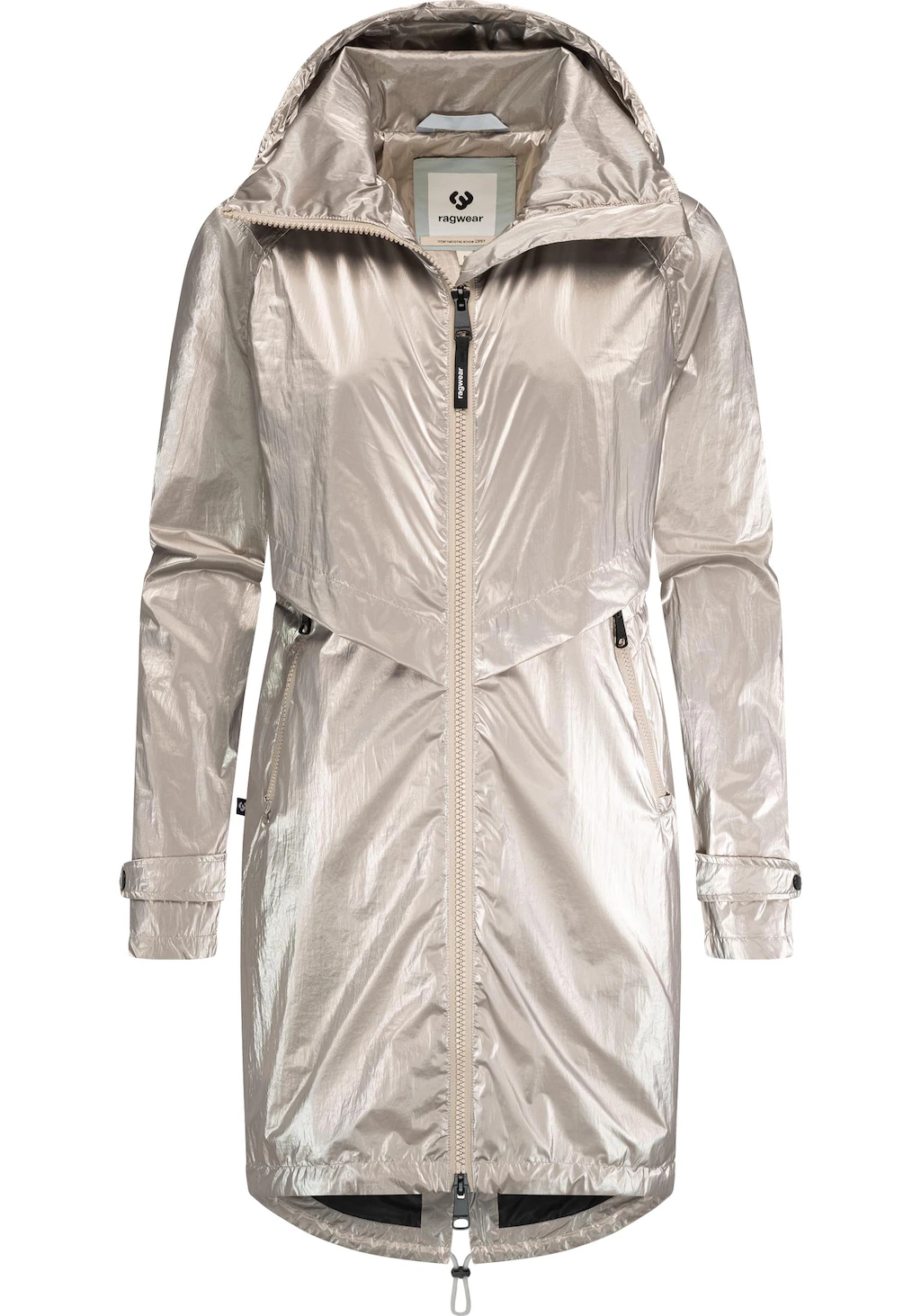 Ragwear Langmantel "Frodik Shine", oversized Damen Parka im Metallic-Look günstig online kaufen