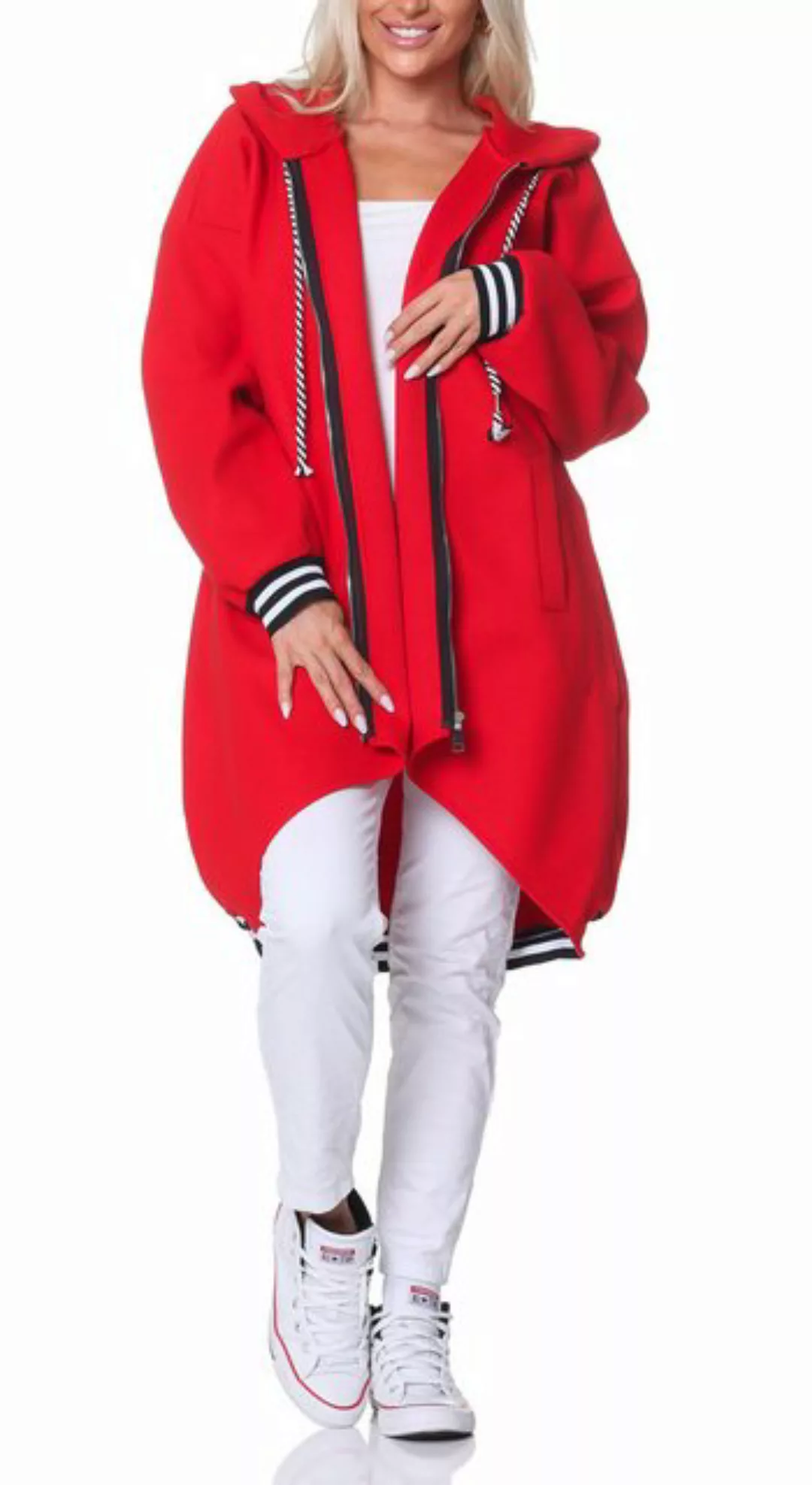 simaranda Kapuzennickijacke Damen Sweatjacke 5410 38-44 Rot günstig online kaufen