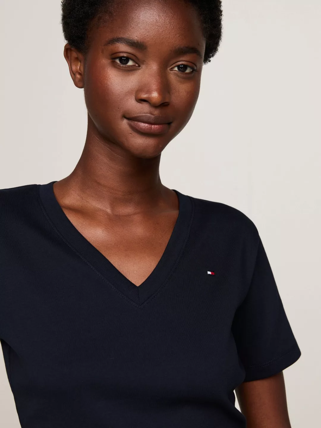 Tommy Hilfiger T-Shirt mit Logostickerei günstig online kaufen