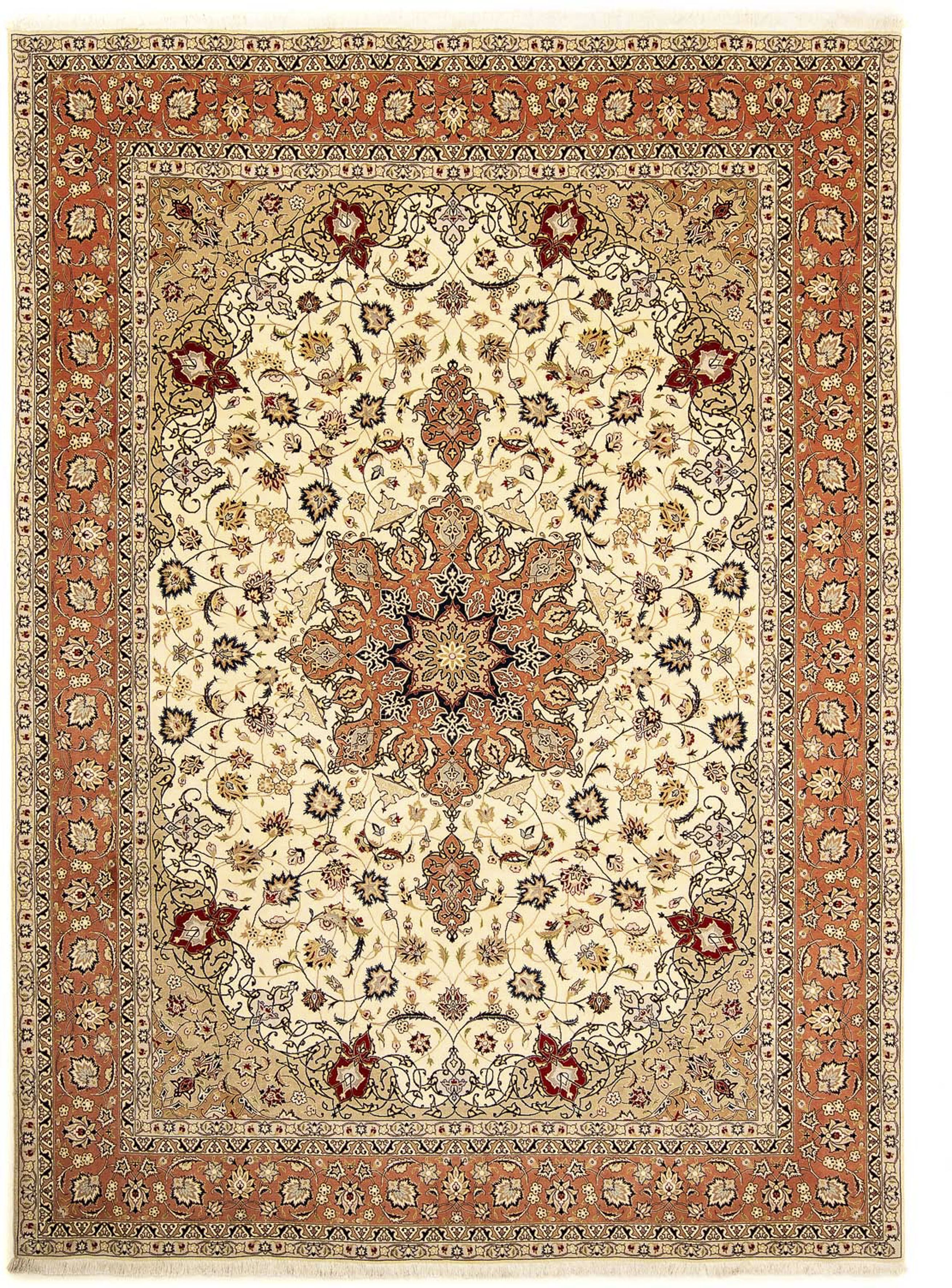 morgenland Orientteppich »Perser - Täbriz - Royal - 345 x 253 cm - beige«, günstig online kaufen