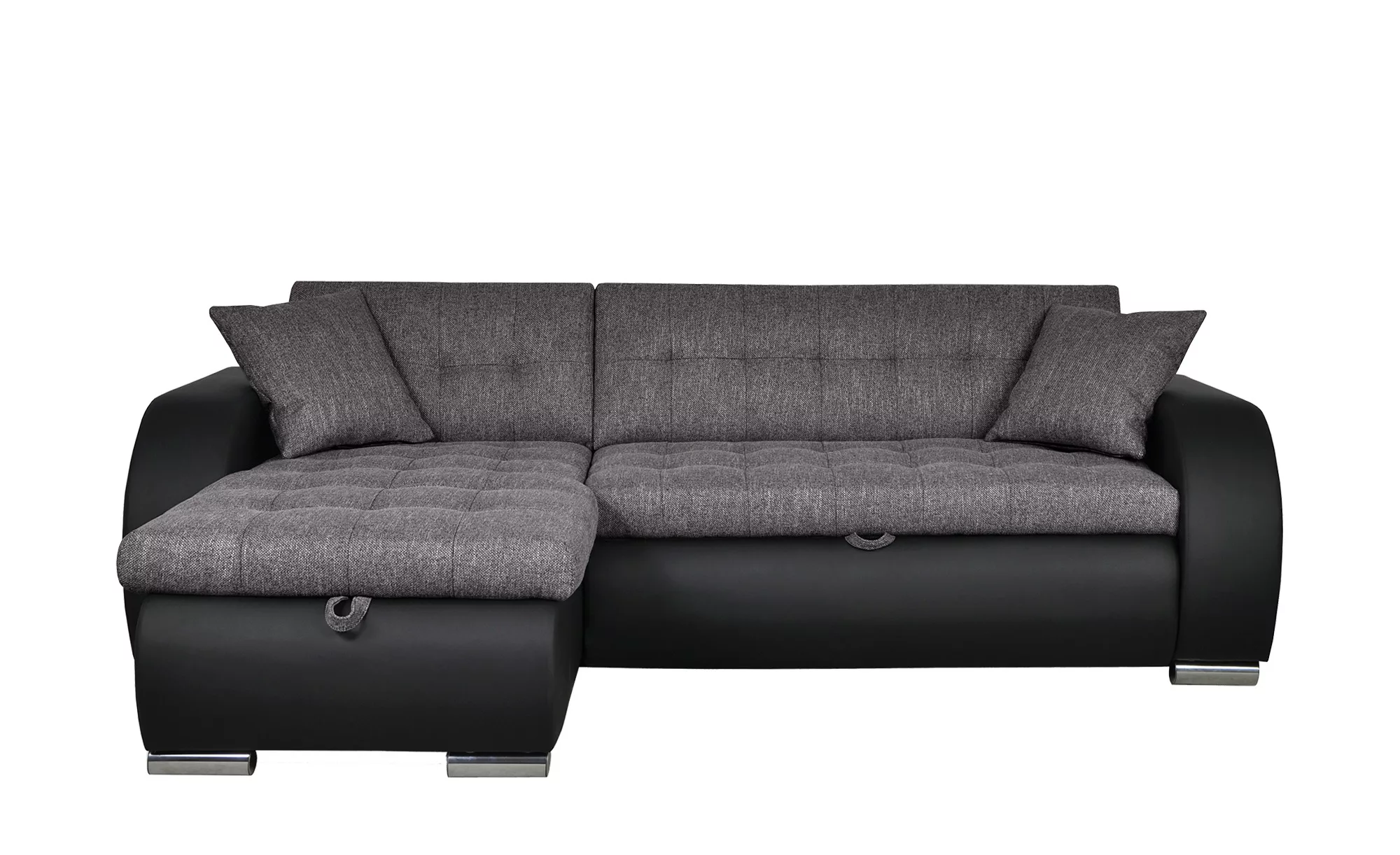 Ecksofa - grau - 242 cm - 80 cm - 161 cm - Polstermöbel > Sofas > Ecksofas günstig online kaufen