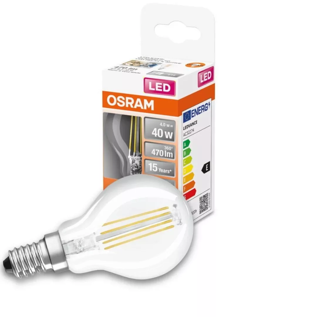 Osram LED-Leuchtmittel E14 Tropfenform 4 W Warmweiß 470 lm 7,7 x 4,5 cm (H günstig online kaufen