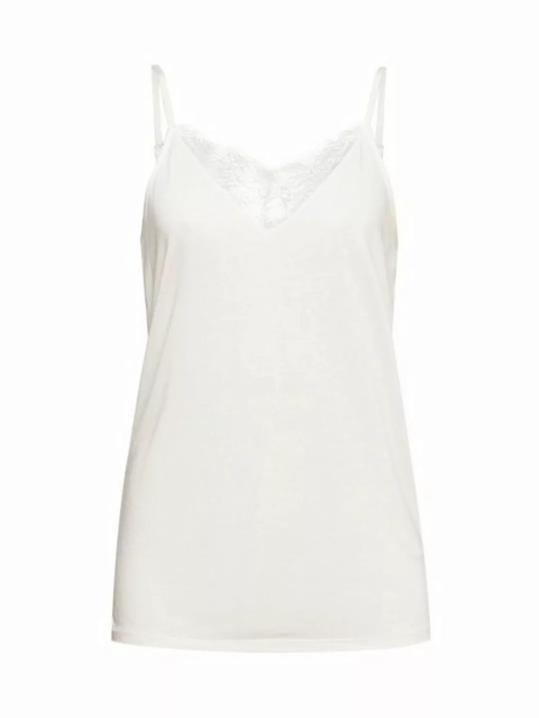 Esprit Collection T-Shirt Top mit Spitze, LENZING™ ECOVERO™ (1-tlg) günstig online kaufen