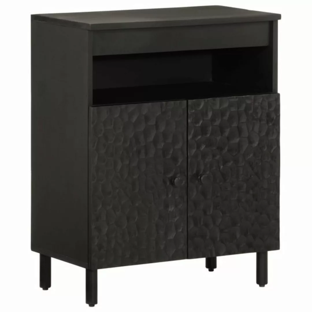 vidaXL Beistellschrank Beistellschrank Schwarz 60x33x75 cm Massivholz Mango günstig online kaufen