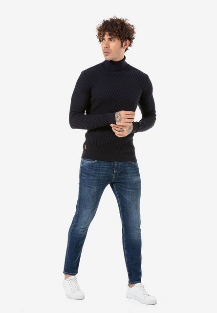 RedBridge Strickpullover Red Bridge Herren Pullover Rollkragen Strickpullov günstig online kaufen