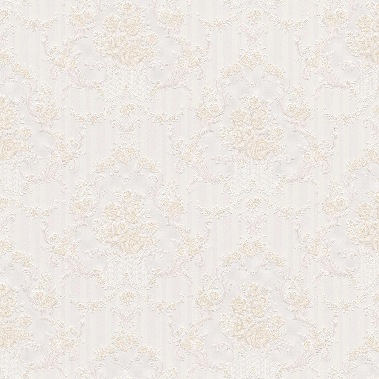 Bricoflor Weiße Papiertapete mit Blumen Romantische Tapete mit Rosen Ideal günstig online kaufen