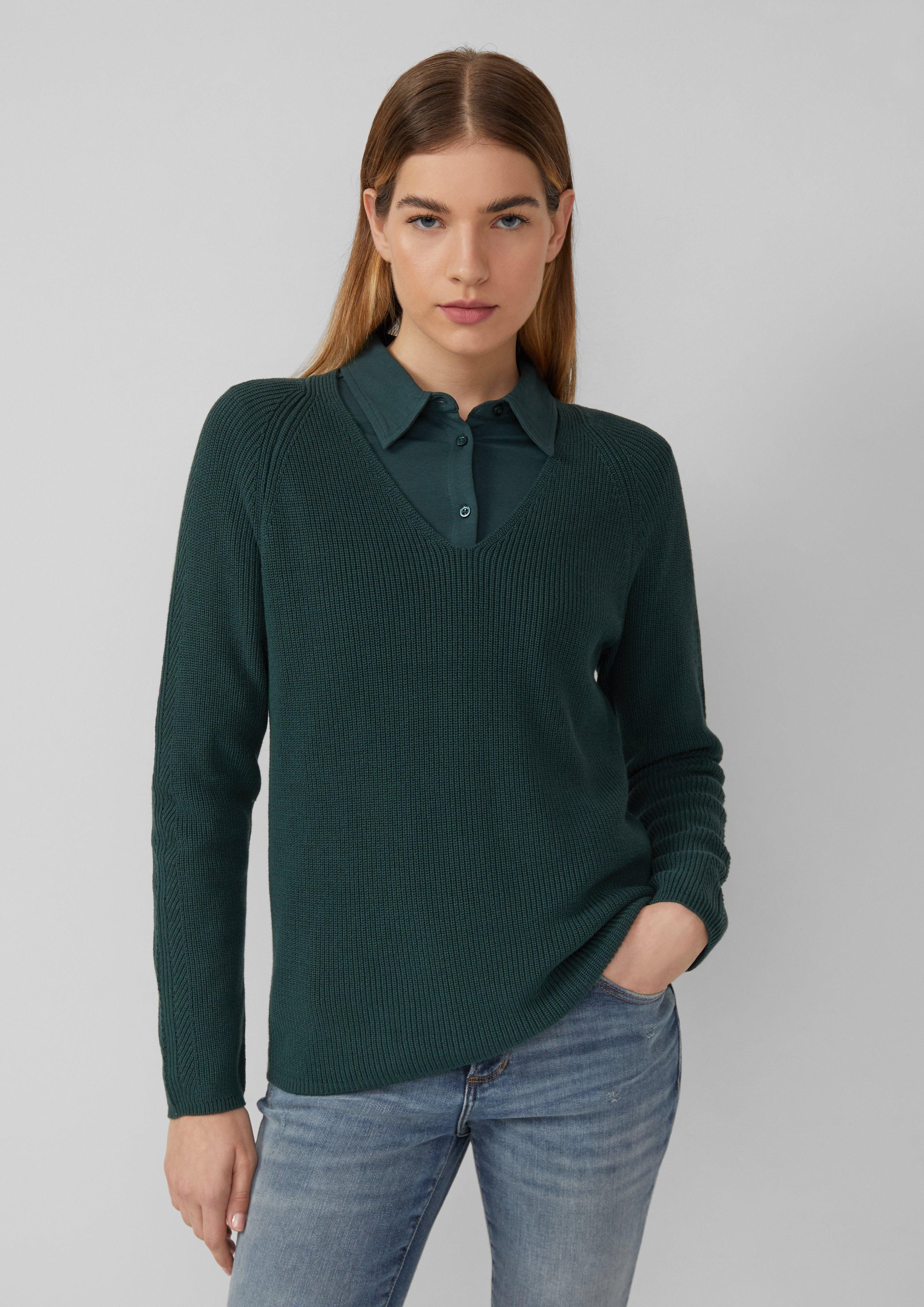 s.Oliver Strickpullover Strickpullover aus Baumwollmix mit günstig online kaufen
