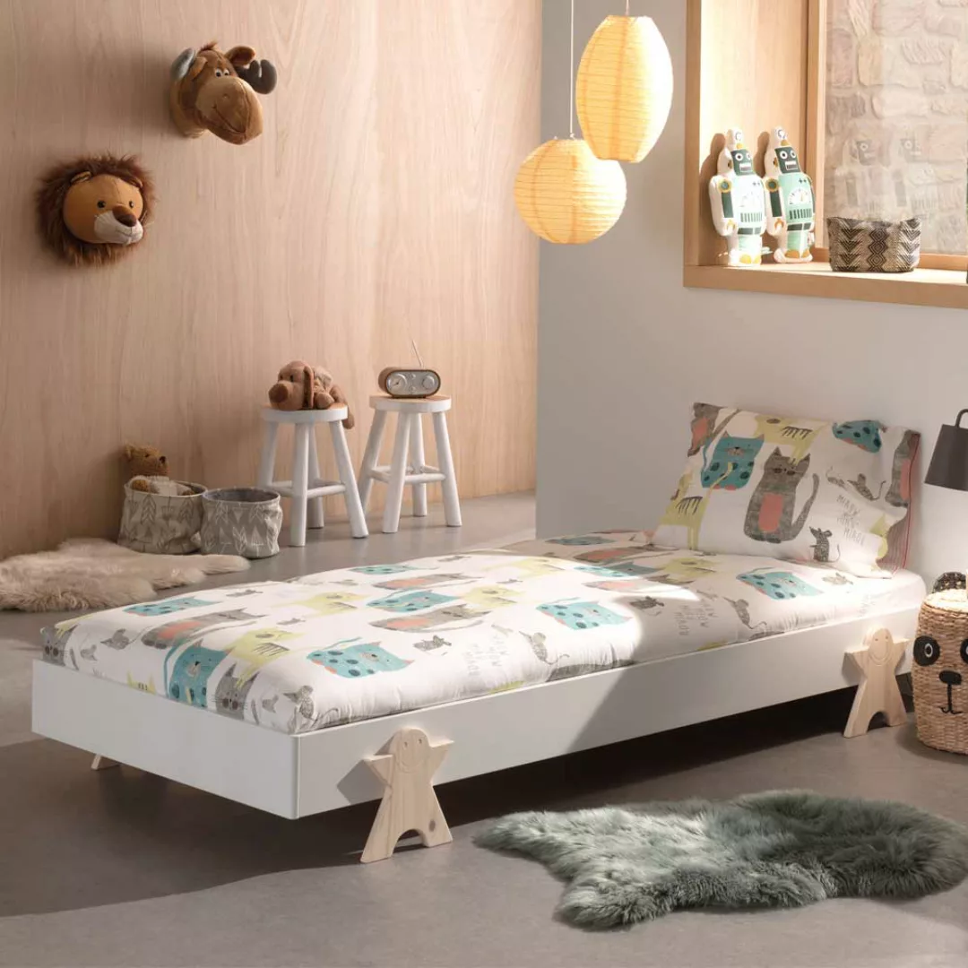 Stapelbett Kinderzimmer in Weiß Kieferfarben günstig online kaufen