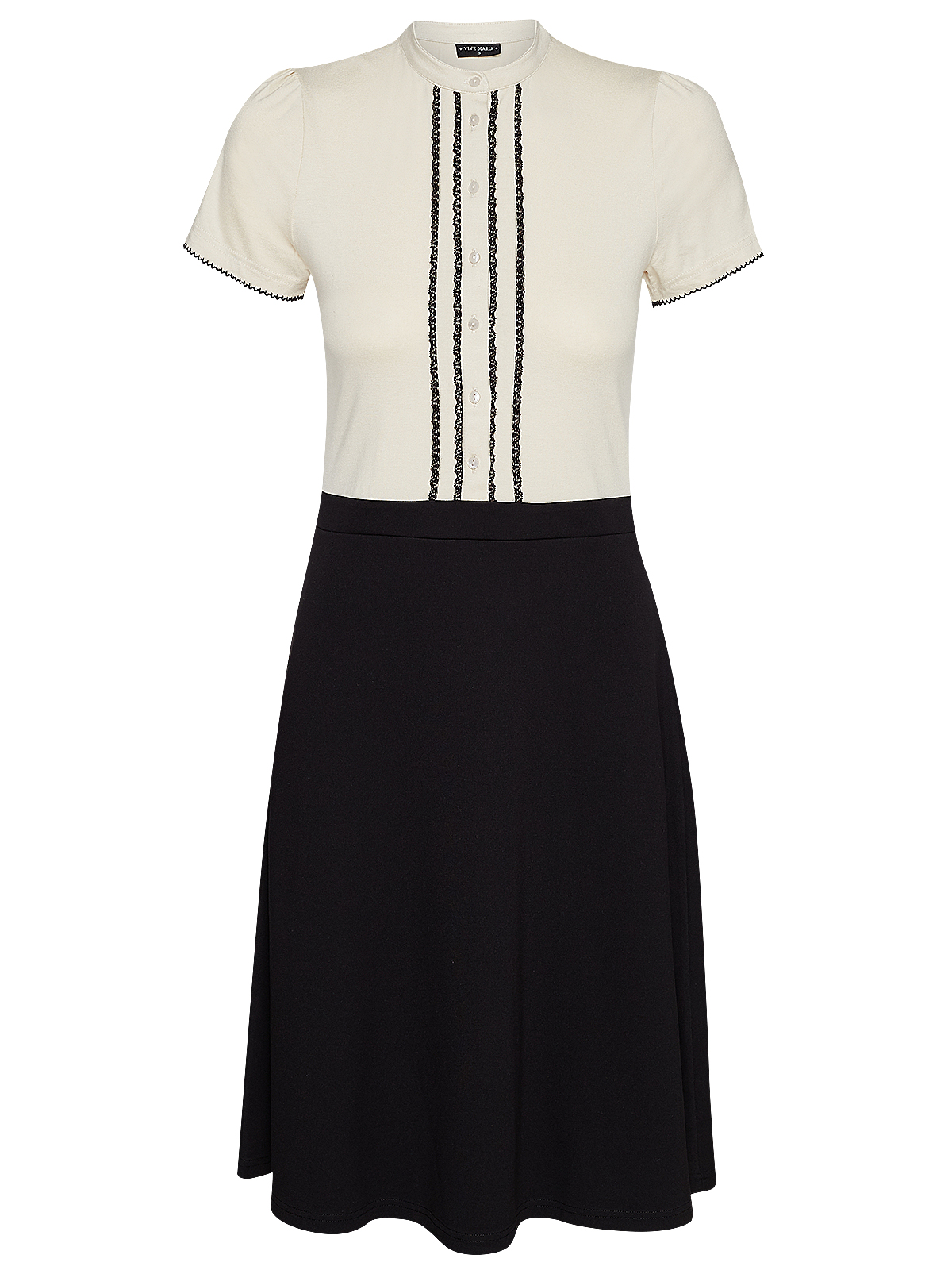 Vive Maria Cappucine Day Damen A-Linien-Kleid creme/schwarz günstig online kaufen