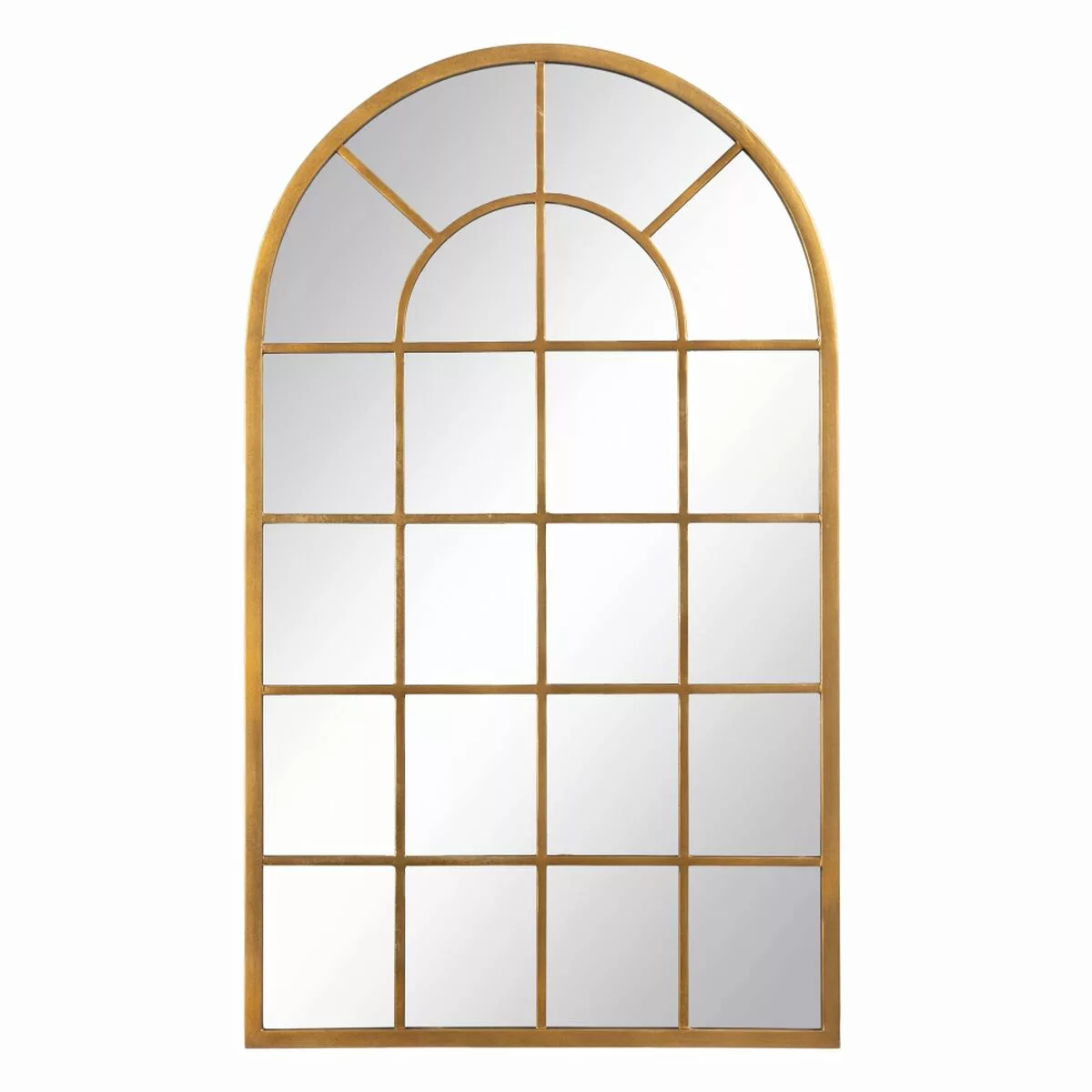 Wandspiegel 65 X 2,5 X 110 Cm Gold Metall Fenster günstig online kaufen