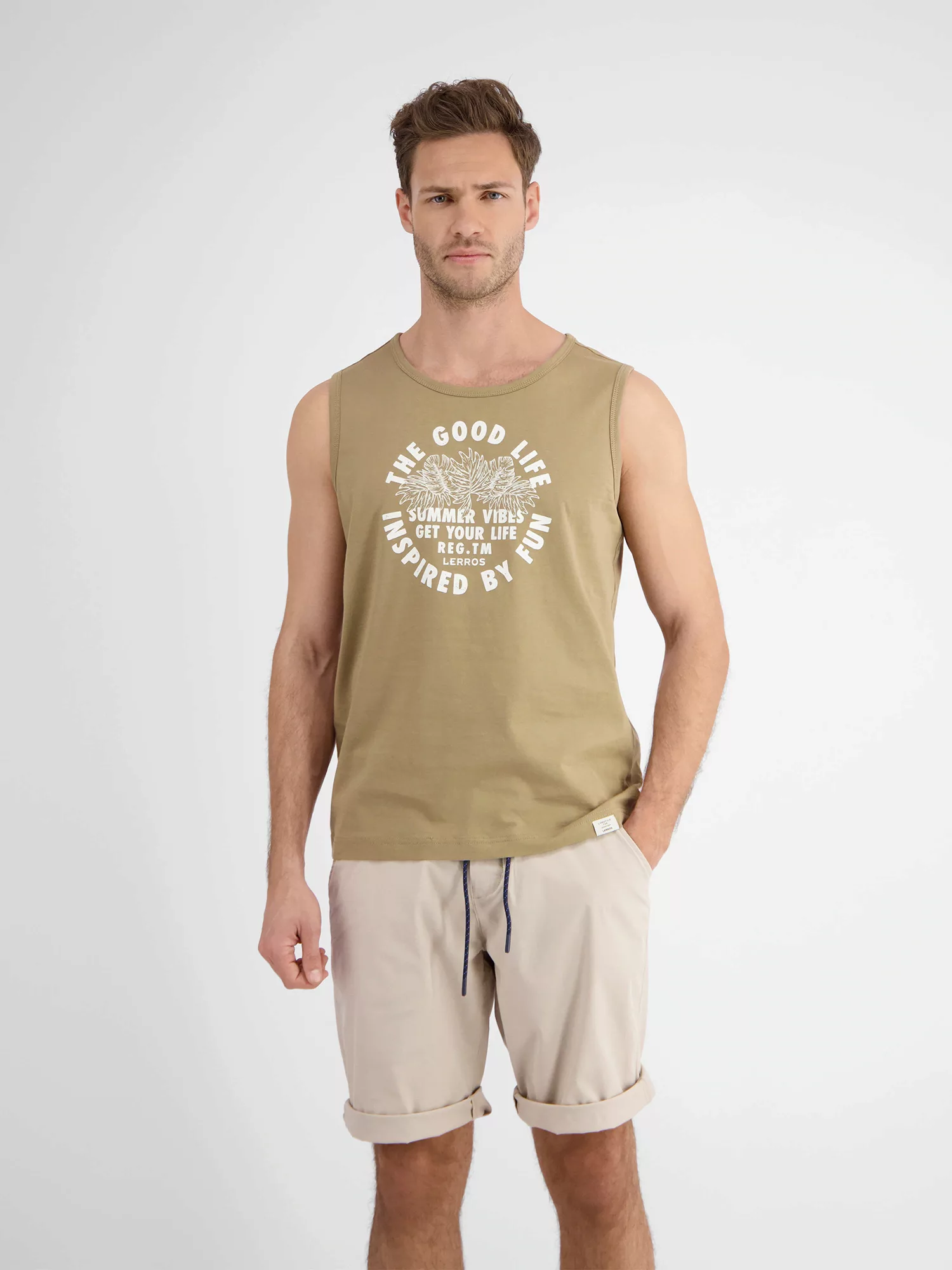 LERROS Muskelshirt "LERROS Tanktop für Herren, mit Brustprint" günstig online kaufen