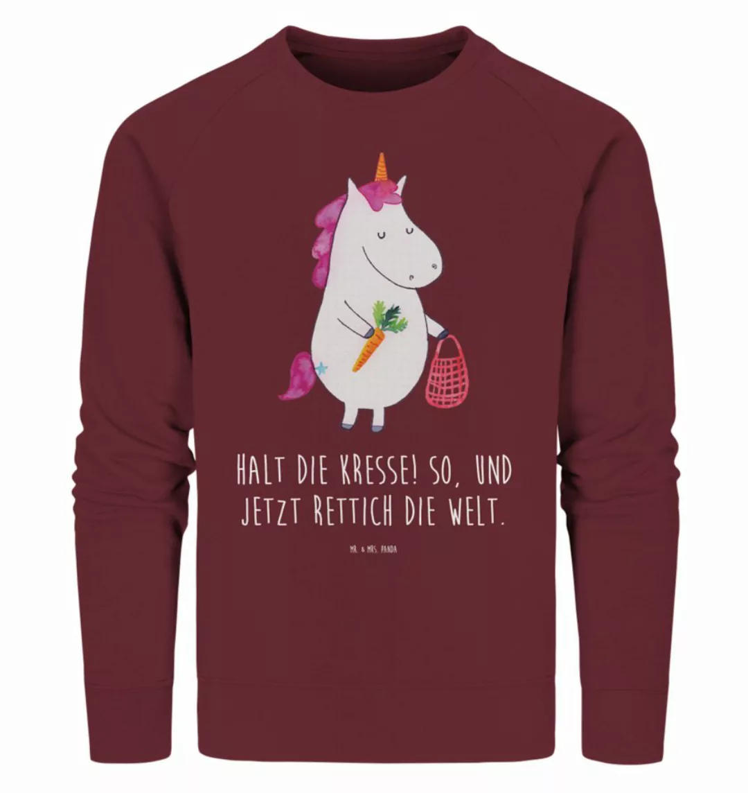 Mr. & Mrs. Panda Longpullover Größe L Einhorn Gemüse - Burgundy - Geschenk, günstig online kaufen