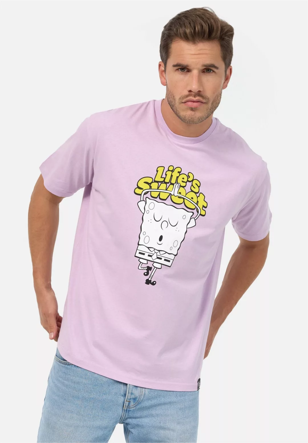 Recovered T-Shirt "SpongeBob Lifes Sweet Relaxed", (1 tlg.), im lockeren Sc günstig online kaufen