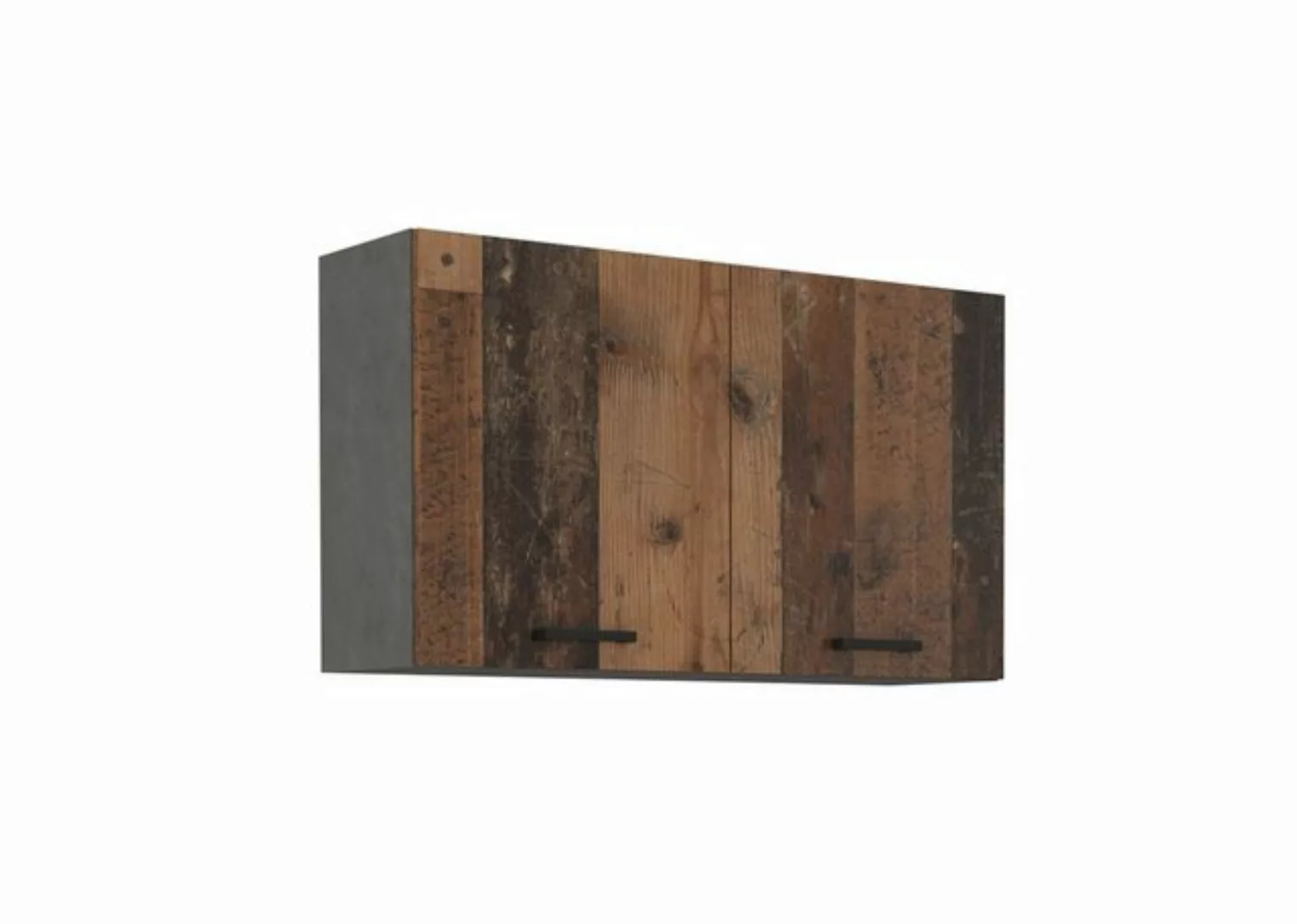 Küchen-Preisbombe Hängeschrank 100 cm Küchen Buffet Mario Old Wood Matera K günstig online kaufen