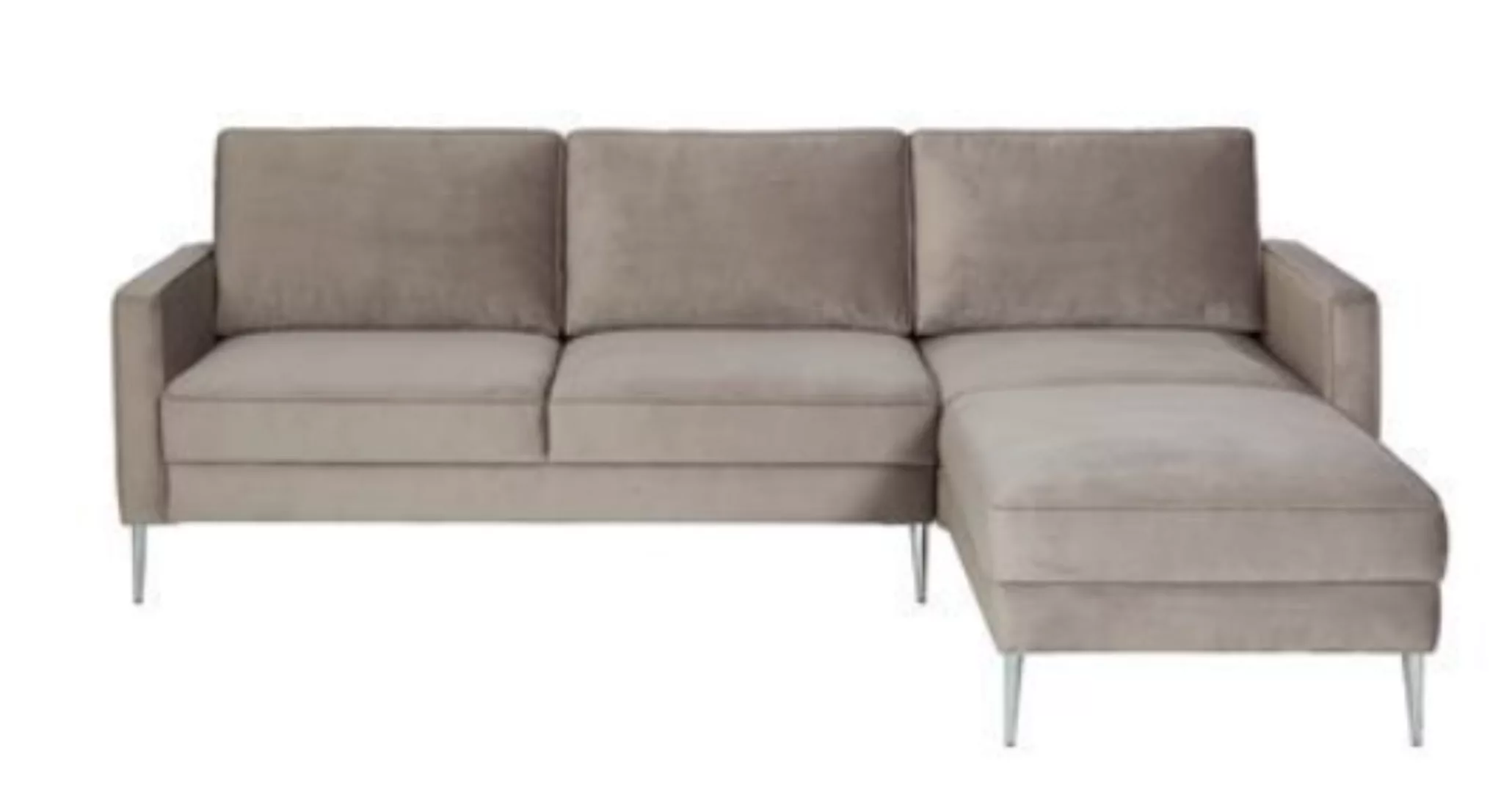 Funktionssofa L-Form mit Bettkasten 267 cm breit Taupe Katja von Bali günstig online kaufen