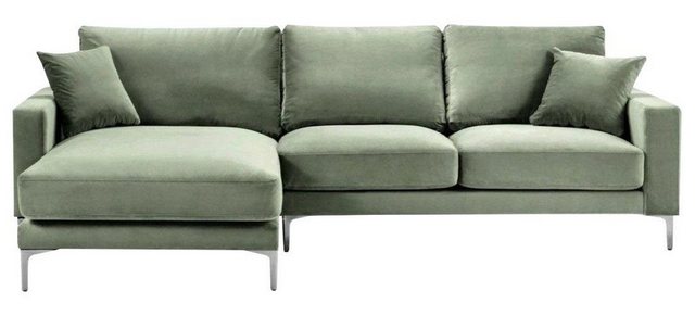 Xlmoebel Ecksofa Salbeigrün Ecksofa Stoff Design Polster Neu Wohnzimmer Sof günstig online kaufen