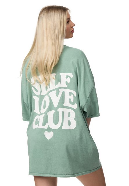 Worldclassca T-Shirt Worldclassca Oversized Print LOVE CLUB T-Shirt lang So günstig online kaufen