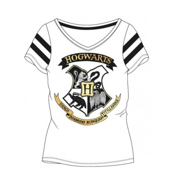 Harry Potter T-Shirt Harry Potter Hogwarts Wappen Damen T-Shirt, weiß, XS-X günstig online kaufen