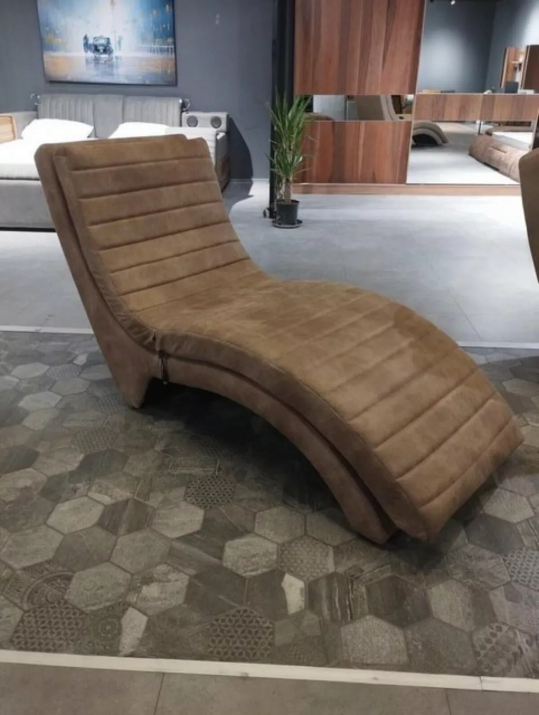 JVmoebel Chaiselongue Chaiselongue Moderne Liegen Textil Chaise Lounge Text günstig online kaufen