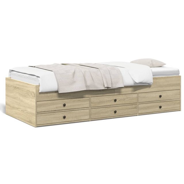 vidaXL Bett Tagesbett mit Schubladen Sonoma-Eiche 75x190 cm Holzwerkstoff günstig online kaufen