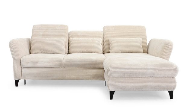 Hygger Möbelhaus Ecksofa Eva Schlafcouch, Sofa Cord L-Form 253 x190 cm, Wah günstig online kaufen