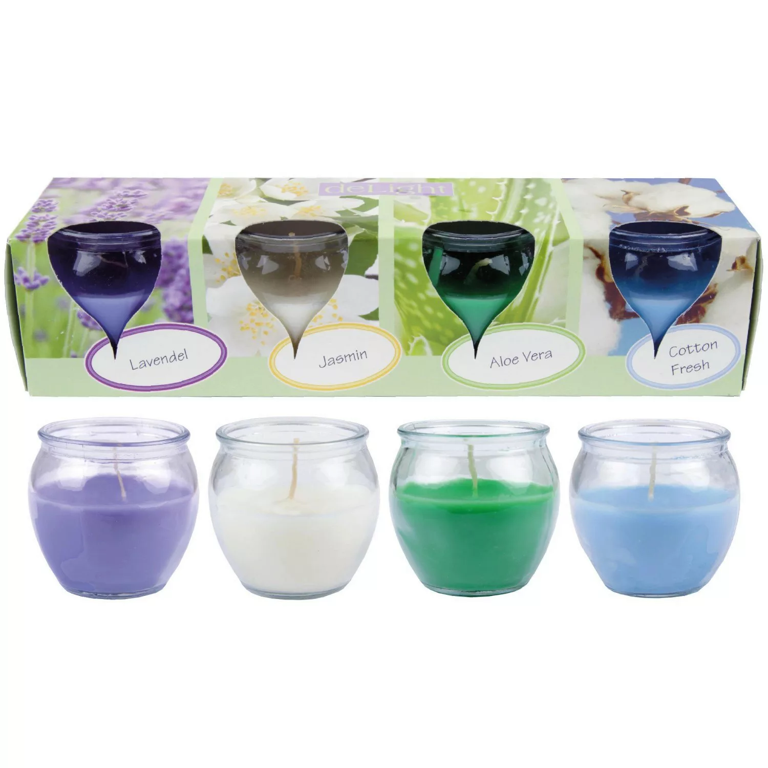 HS Candle Duftkerzen Selection 4 Kerzen Mix Pack Floral Selection günstig online kaufen