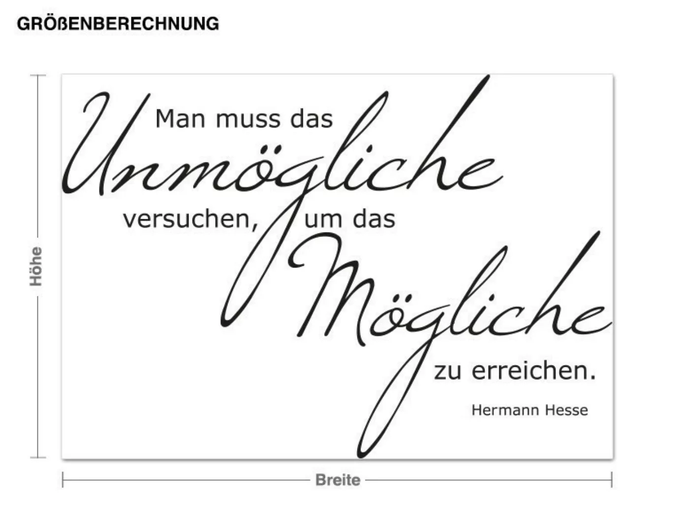 Wandtattoo Spruch Das Unmögliche günstig online kaufen