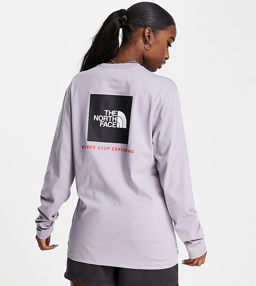 The North Face – Redbox – Langärmliges Shirt in Grau, exklusiv bei ASOS günstig online kaufen