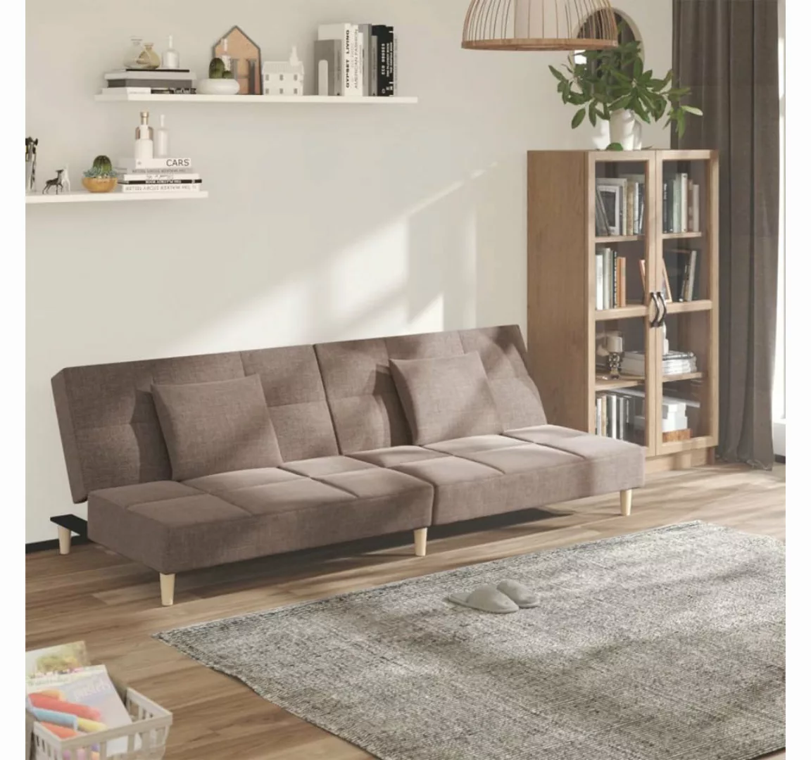 vidaXL Sofa Schlafsofa 2 Sitzer Sofa mit Schlaffunktion mit 2 Kissen, ohne günstig online kaufen