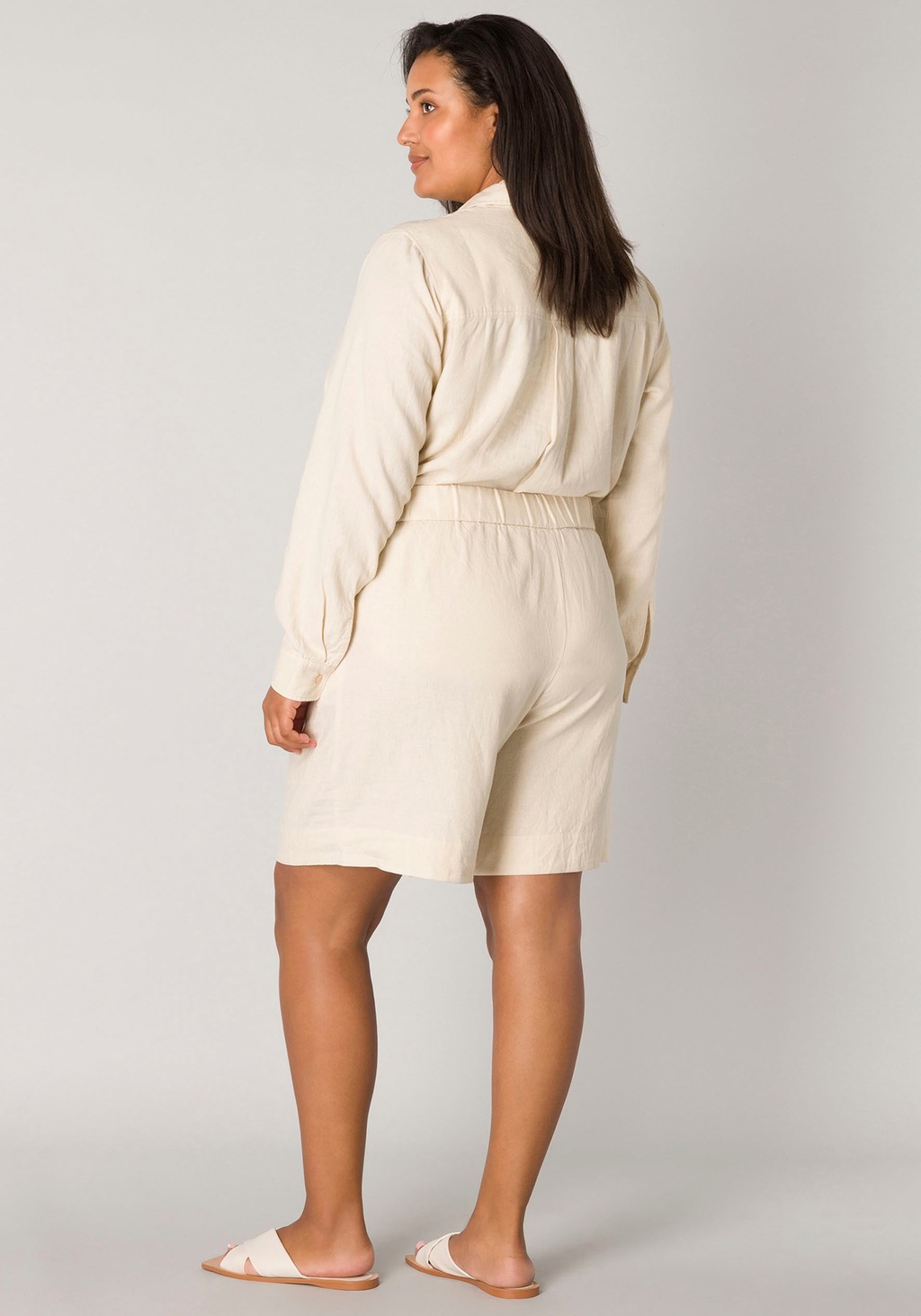 Base Level Curvy Relaxshorts "YARDAN", Sommerhose aus Leinen und Viskose un günstig online kaufen