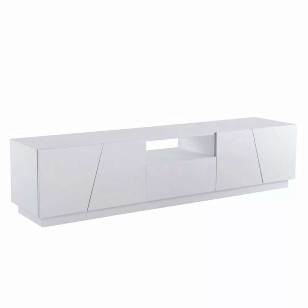 EXTSUD TV-Schrank Moderner Color-Block-TV-Schrank Hochglanz-TV-Schrank Holz günstig online kaufen