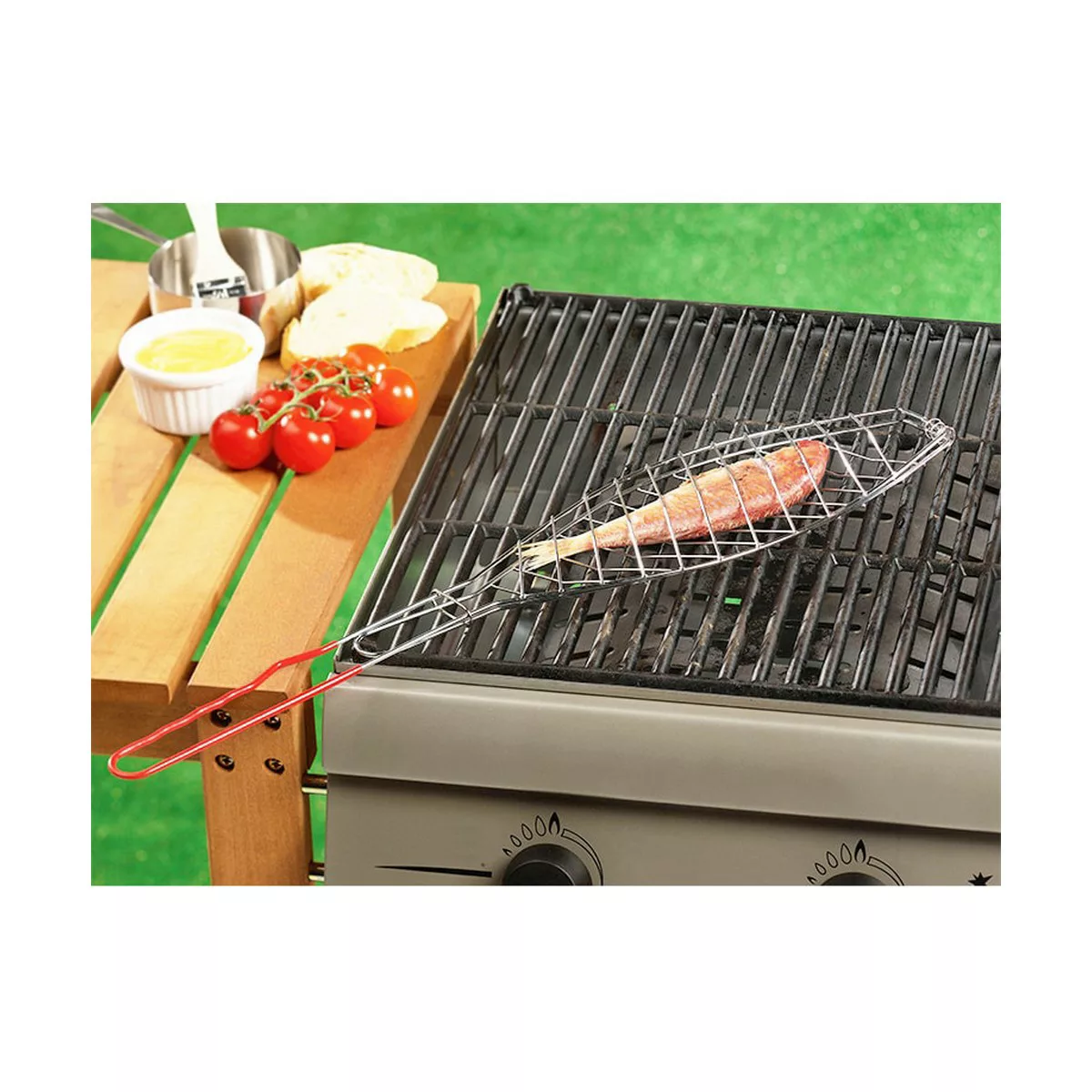 Fisch Barbecue Grillrost Edelstahl (13 X 41 Cm) günstig online kaufen