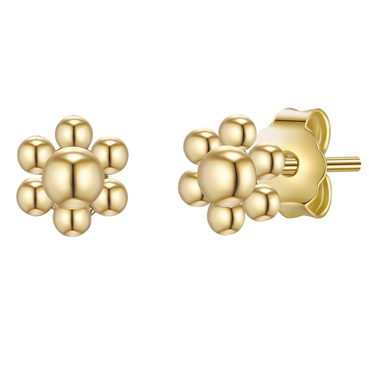 Glanzstücke München Paar Ohrstecker Blume gelbgold, günstig online kaufen