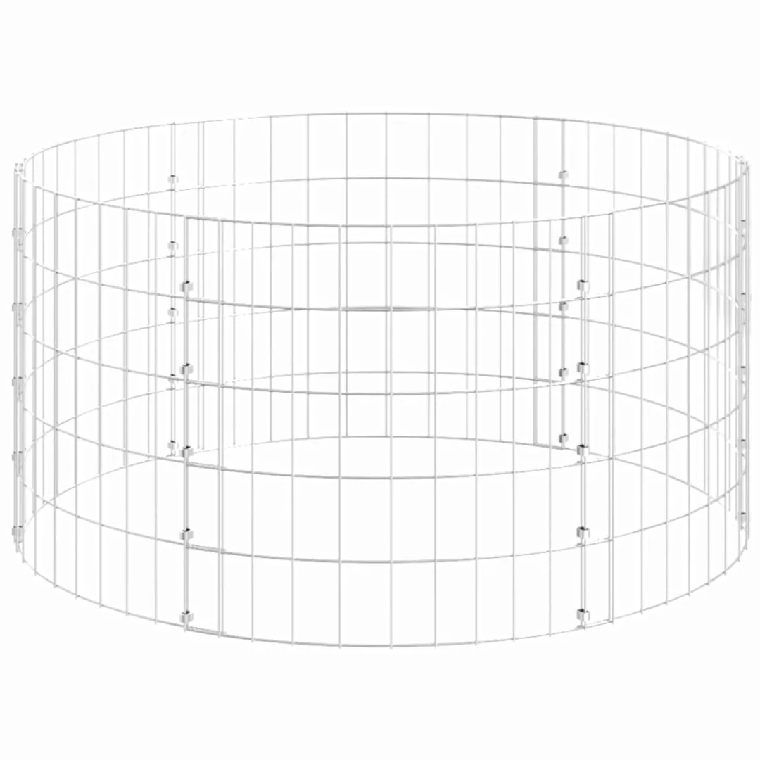 Vidaxl Gabionen-hochbeet Rund Verzinkter Stahl Ø100x50 Cm günstig online kaufen