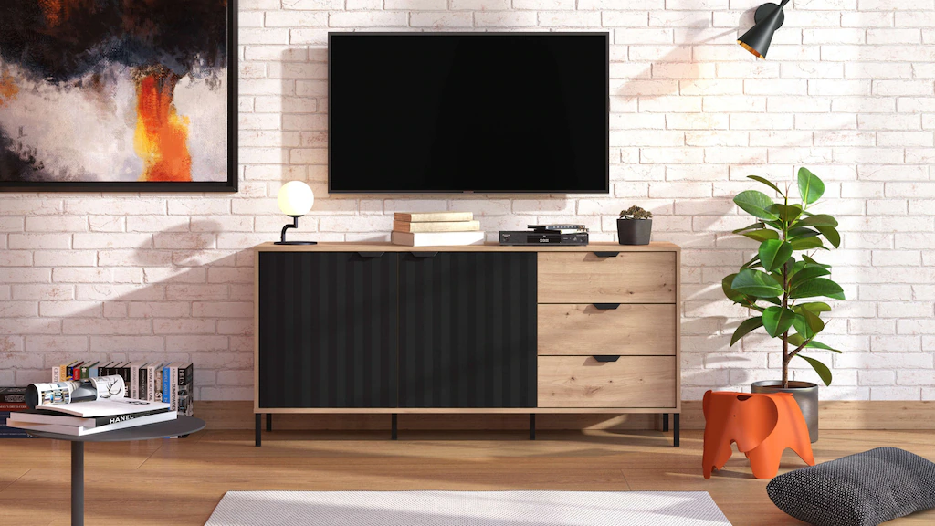 Home affaire TV-Board "Vandea Lowboard, TV-Schrank, TV-Ständer, modernes De günstig online kaufen