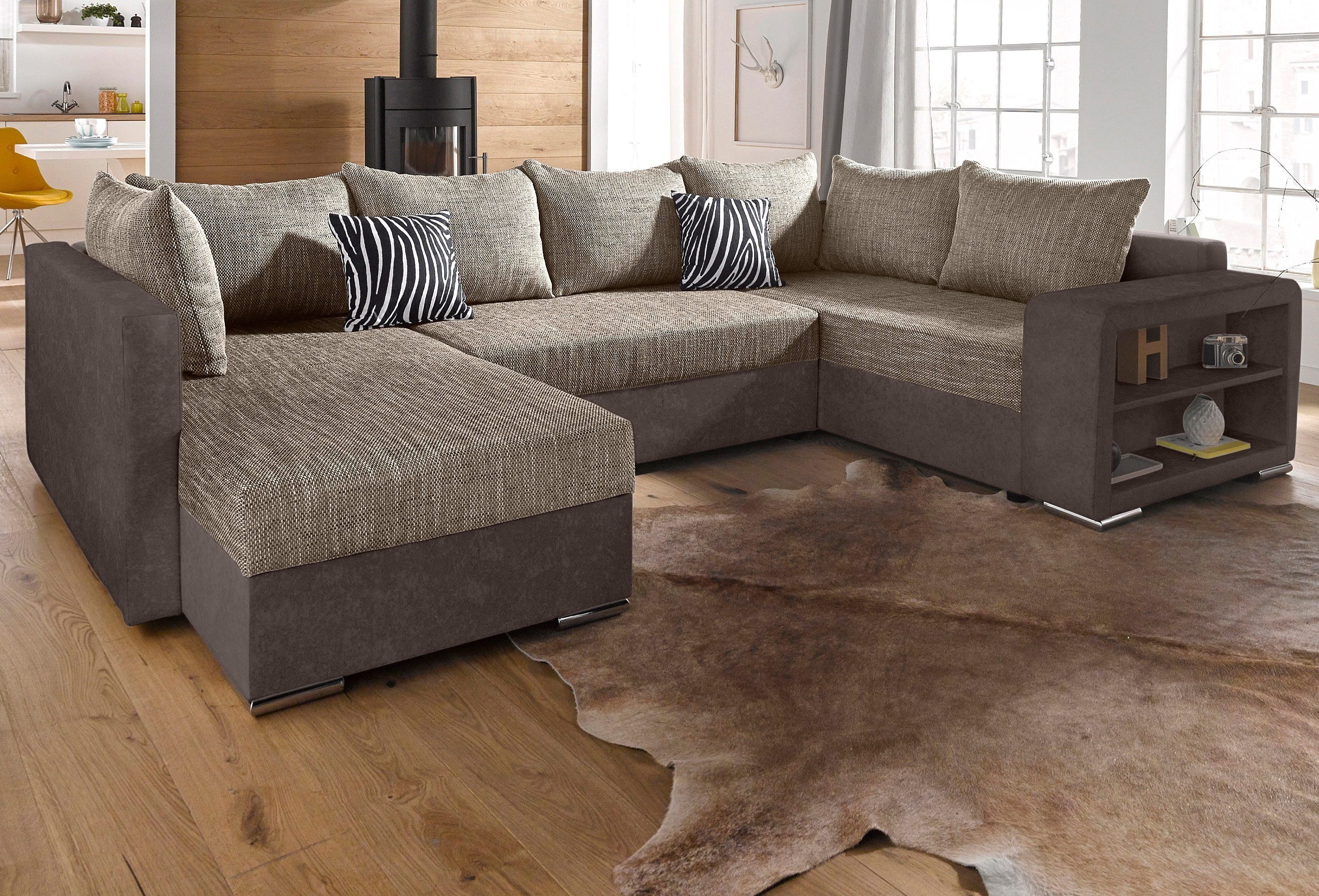 COLLECTION AB Wohnlandschaft "John U-Form", mit Bettfunktion, wahlweise mit günstig online kaufen