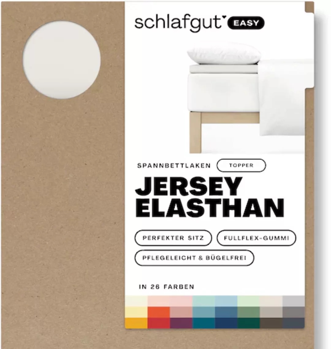 Schlafgut Spannbettlaken »EASY Jersey Elasthan Topper«, MADE IN GREEN by OE günstig online kaufen