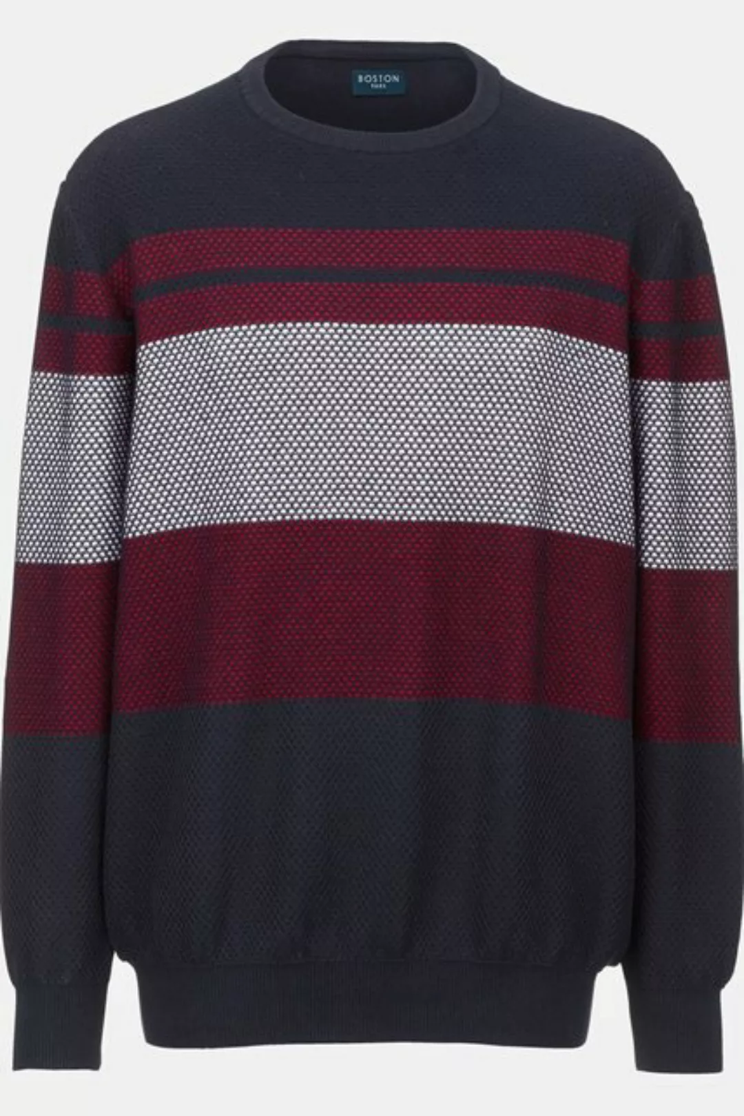 Boston Park Rundhalspullover Pullover aus reiner Baumwolle günstig online kaufen