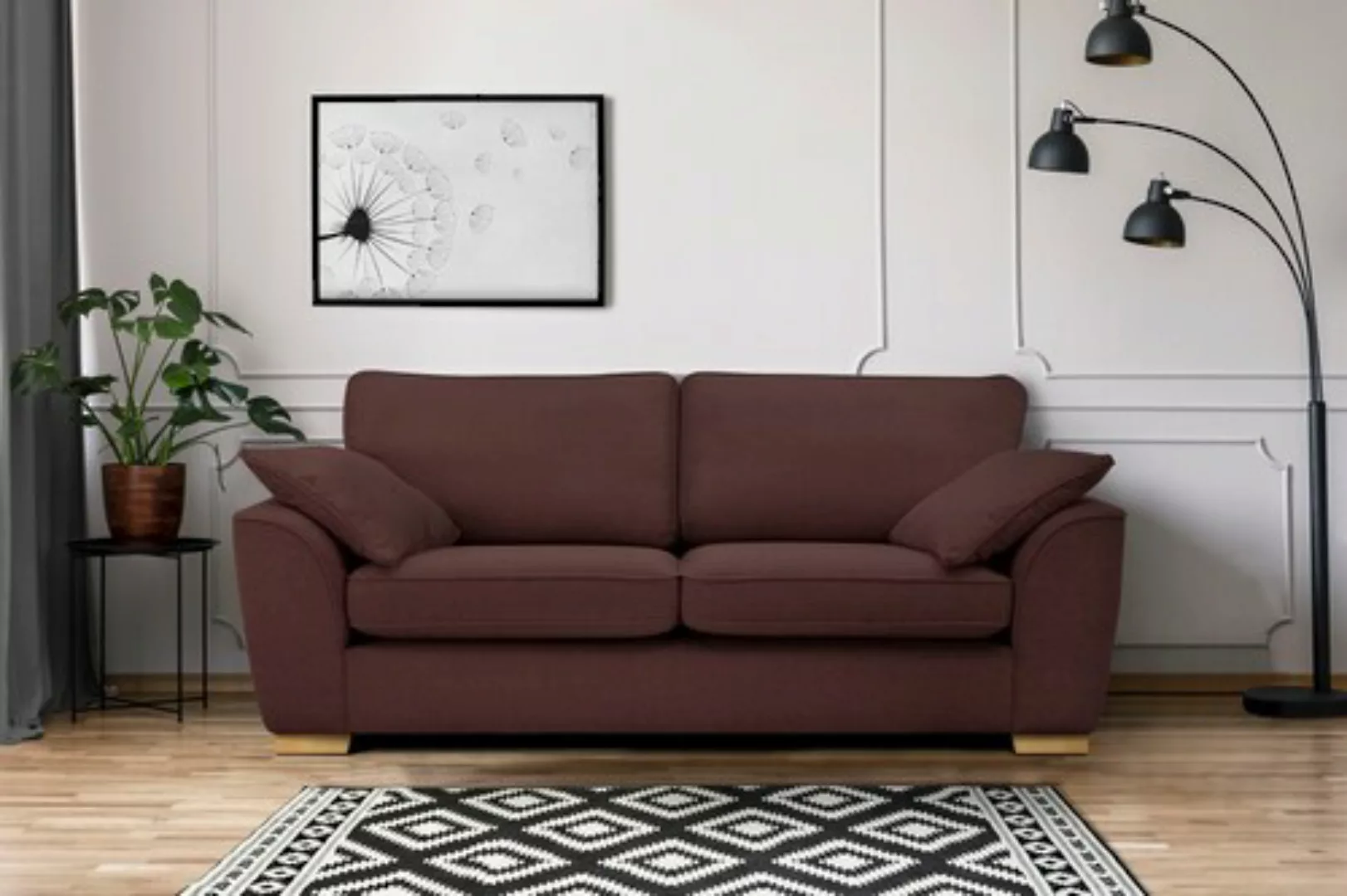 Home affaire 3-Sitzer »Savoy«, gemütliches Sofa mit vielen Kissen, in 2 Bez günstig online kaufen
