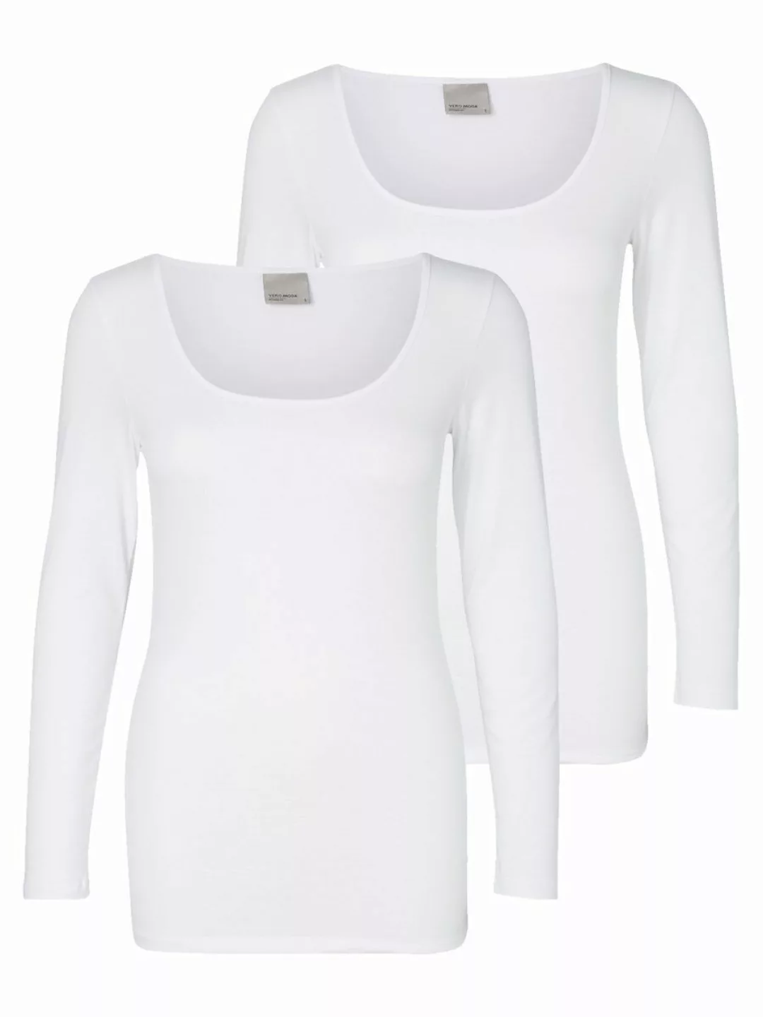 VERO MODA 2er-pack Langarmbluse Damen White günstig online kaufen