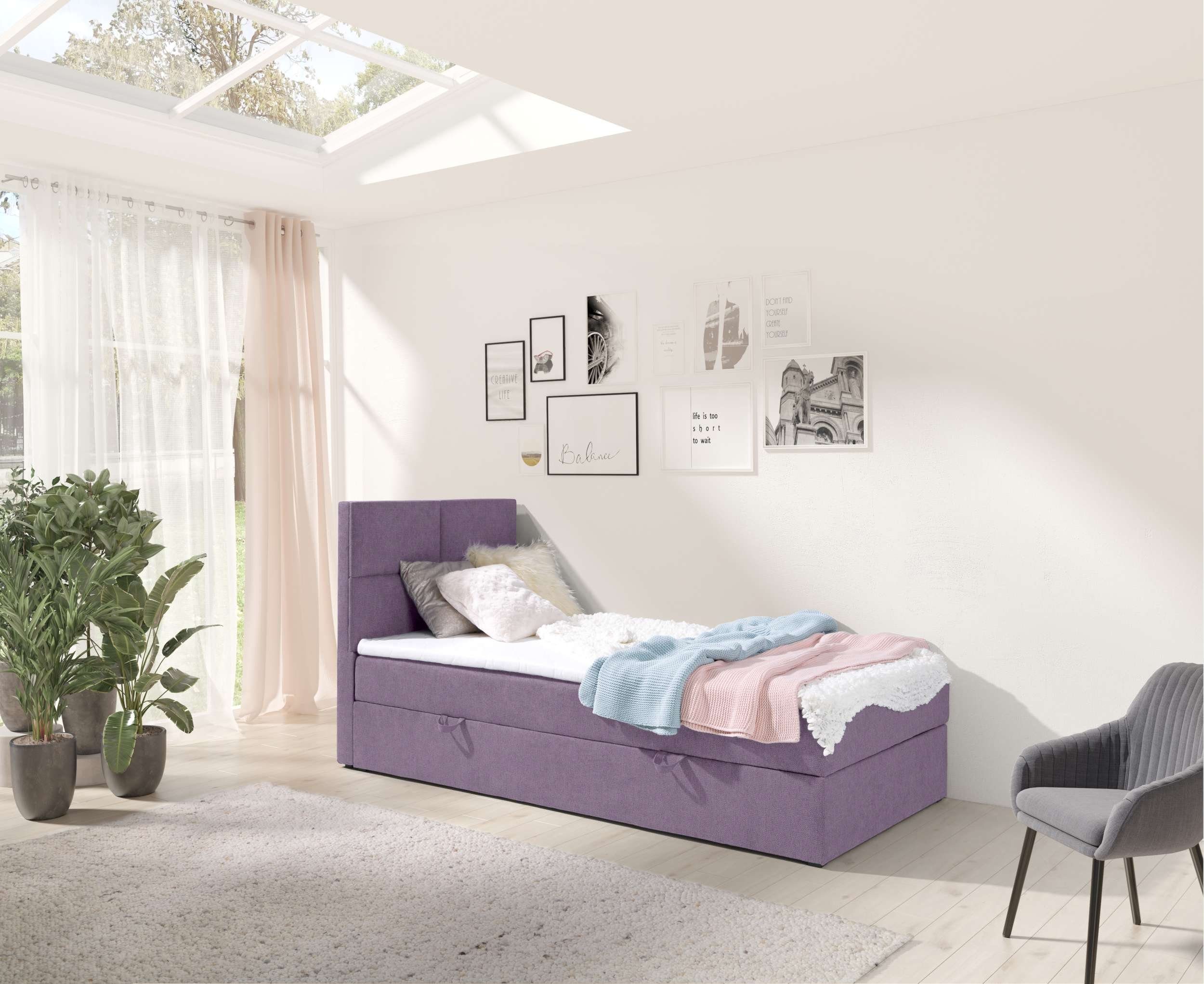 99rooms Boxspringbett Larni (Schlafzimmerbett, Bett), 70/80/90/100 günstig online kaufen