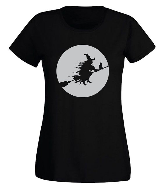 G-graphics T-Shirt Damen T-Shirt - Hexe auf dem Besen Slim-fit-Shirt, mit F günstig online kaufen